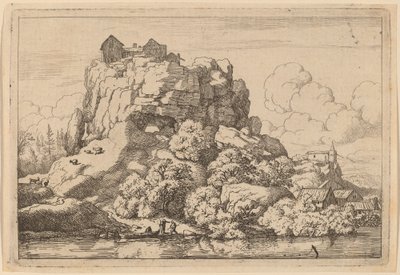 Rivier aan de Voet van een Hoge Rots, waarschijnlijk ca. 1645-1656 door Allart van Everdingen