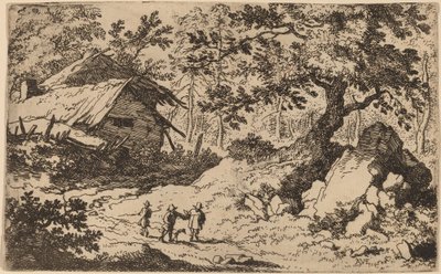 Vervallen huisje, waarschijnlijk ca. 1645-1656 door Allart van Everdingen