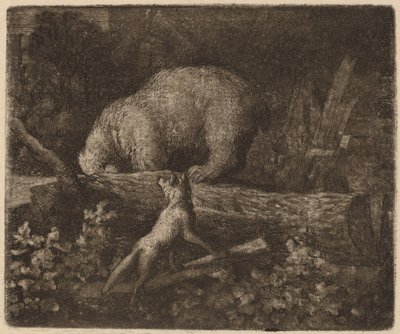 De Beer Gevangen, waarschijnlijk ca. 1645-1656 door Allart van Everdingen