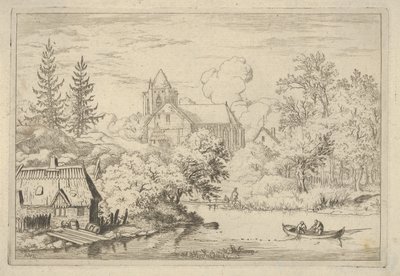De vaten en planken aan de achterkant van de rivier, 17e eeuw door Allart van Everdingen