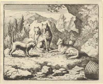 De kat roept Renard op om voor het tribunaal te verschijnen, 1650-75 door Allart van Everdingen