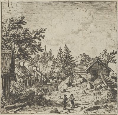 Het Dorp op het Bergachtige Terrein, 17e eeuw door Allart van Everdingen