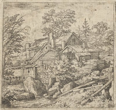 Het Dorp op de Berghelling, 17e eeuw door Allart van Everdingen
