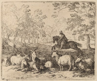 Het paard gedwongen om het hert te achtervolgen, waarschijnlijk ca. 1645-1656 door Allart van Everdingen