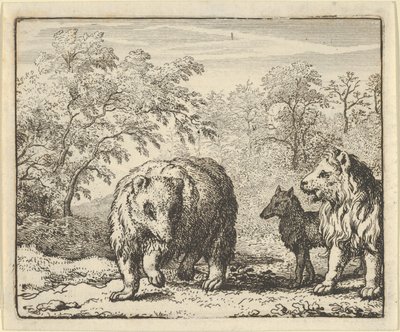 De Leeuw Bevrijdt de Beer en de Wolf door Allart van Everdingen