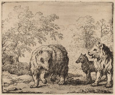 De Leeuw Bevrijdt de Beer en de Wolf door Allart van Everdingen