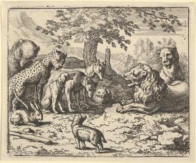 De Leeuw Neemt het Advies van de Andere Dieren voor de Straf van Renard door Allart van Everdingen