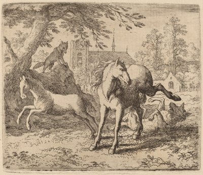 De Merrie en de Wolf door Allart van Everdingen