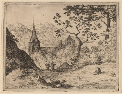 De torenspits door Allart van Everdingen