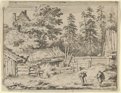 De Drie Huisjes, 17e eeuw door Allart van Everdingen