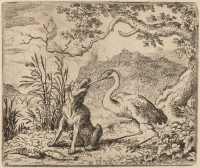 De wolf en de kraanvogel door Allart van Everdingen