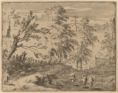 Drie Portiers, waarschijnlijk c. 1645-1656 door Allart van Everdingen