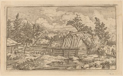 Twee Balken Drijvend in het Water, waarschijnlijk c. 1645-1656 door Allart van Everdingen