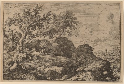 Twee Boeren Zittend op een Heuvel door Allart van Everdingen