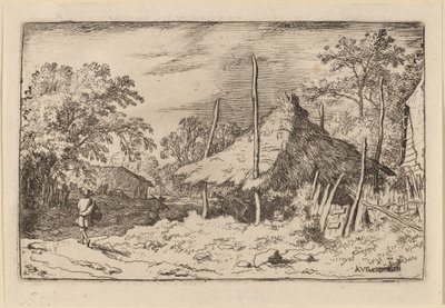 Wiel onder de Hooischuur, waarschijnlijk ca. 1645-1656 door Allart van Everdingen