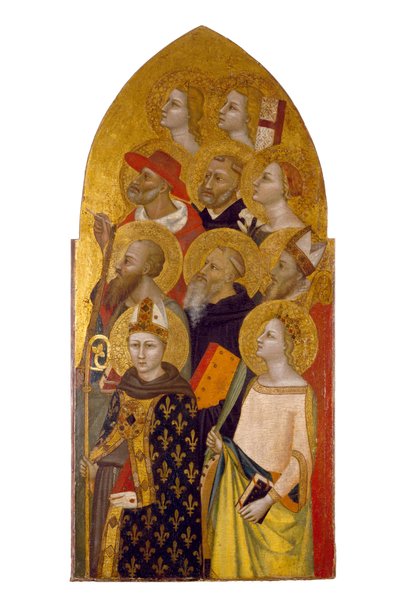 Heiligen en Engelen, ca. 1360-70 door Allegretto Nuzi