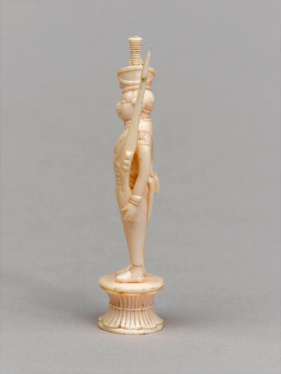 Witte pion, schaakstuk, India, ca. 1820 door Allen Edward Everitt