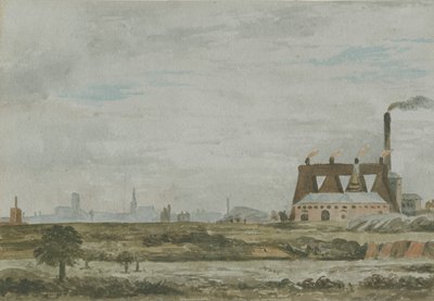 Wolverhampton - Zuidelijk uitzicht: aquarel schilderij, nd [ca. 1830] door Allen Edward Everitt