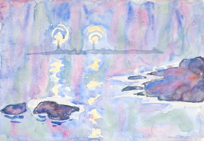 Aquarel nr. 73, Blauw en Lavendel, 1928 door Allen Tucker