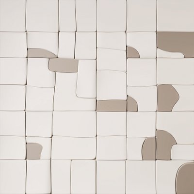 Neutraal geometrisch reliëf door Alma