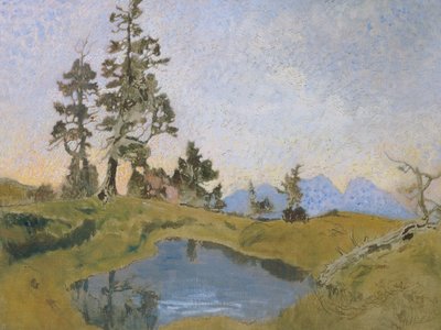 Scheiblahn met alpen dennen door Alois Penz