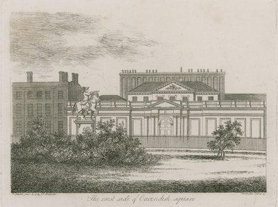 De westkant van Cavendish Square, Londen door Alois Schonn