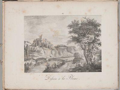 Kunst van de Lithografie: Landeck in Tirol, Plaat III door Alois Senefelder