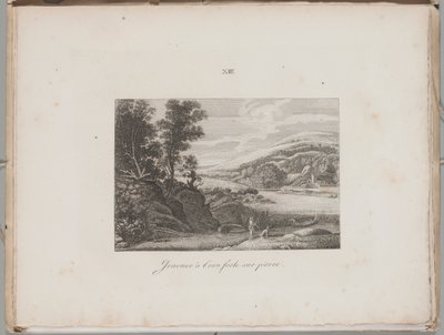 Kunst van de Lithografie: Rivierlandschap, Plaat XIII door Alois Senefelder