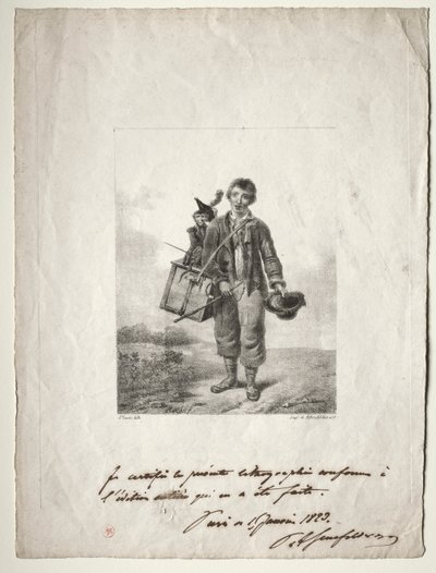 Draaiorgeljongen door Alois Senefelder