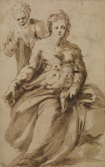 Heilige Familie, ca. 1637 door Alonso Berruguete