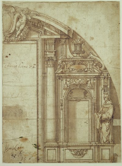 Architectonische Studie door Alonso Cano