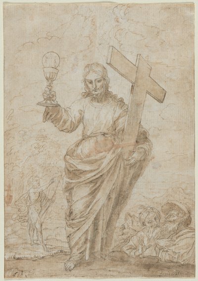 Christus met een kelk en kruis, 1666 door Alonso Cano