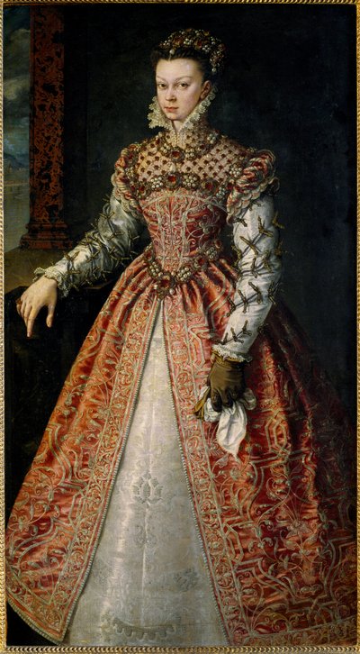 Portret van Elisabeth van Frankrijk (of Isabelle van Valois) door Alonso Sánchez Coello