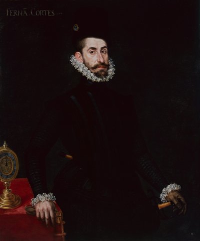 Portret van Hernan Cortes door Alonso Sánchez Coello