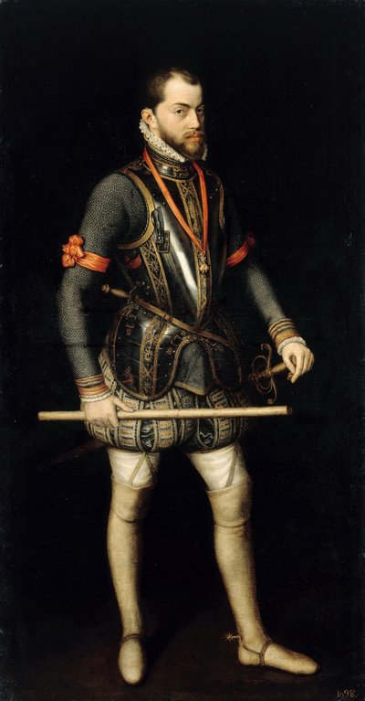 Portret van Filips II 1527-1598, koning van Spanje en Portugal door Alonso Sánchez Coello