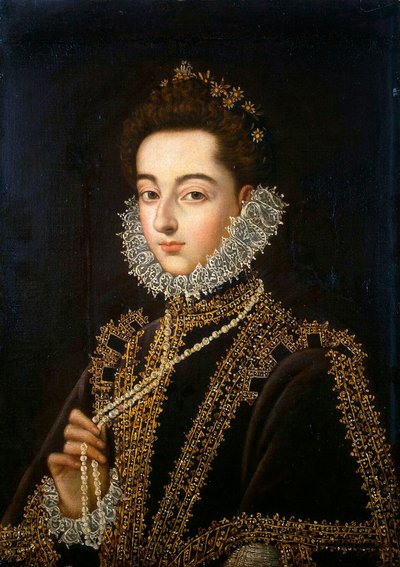 Portret van Infanta Catherine Michelle van Spanje door Alonso Sánchez Coello