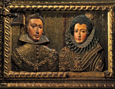 Portret van Filips II, reliëf door Alonso de Mena