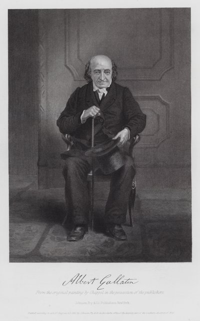 Albert Gallatin door Alonzo (after) Chappel