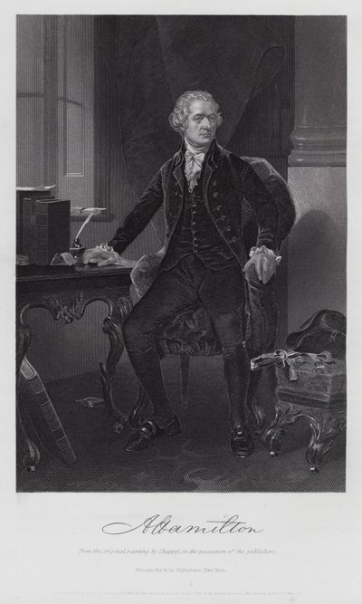 Alexander Hamilton (gravure) door Alonzo (after) Chappel
