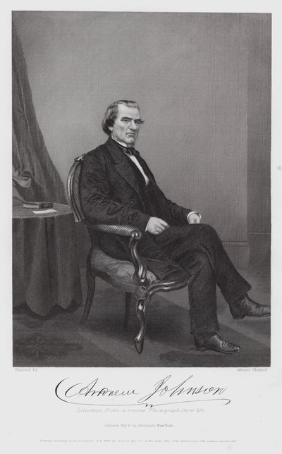 Andrew Johnson door Alonzo (after) Chappel