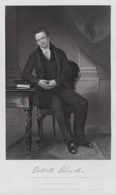 De Witt Clinton (gravure) door Alonzo (after) Chappel