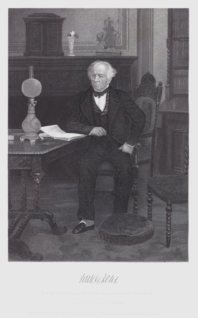 James Kent (gravure) door Alonzo (after) Chappel