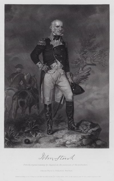 John Stark (gravure) door Alonzo (after) Chappel