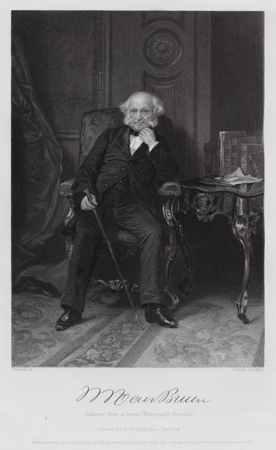 Martin Van Buren (gravure) door Alonzo (after) Chappel