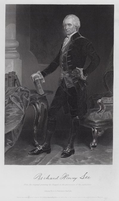 Richard Henry Lee (gravure) door Alonzo (after) Chappel