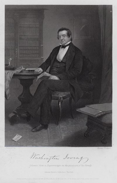 Washington Irving door Alonzo (after) Chappel