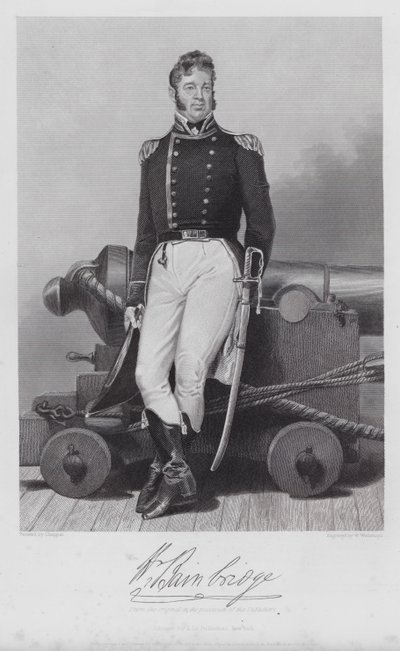 William Bainbridge (gravure) door Alonzo (after) Chappel