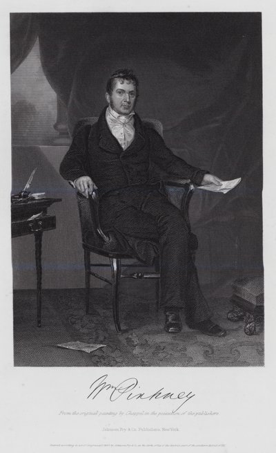 William Pinkney (gravure) door Alonzo (after) Chappel