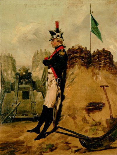 Alexander Hamilton (1757-1804) in het uniform van de New York Artillery door Alonzo Chappel