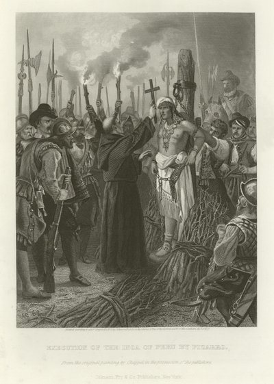 Executie van de Inca door Alonzo Chappel